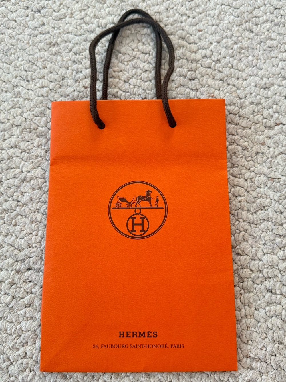 Hermes Orange Shopping Bag - 1 Small Bags